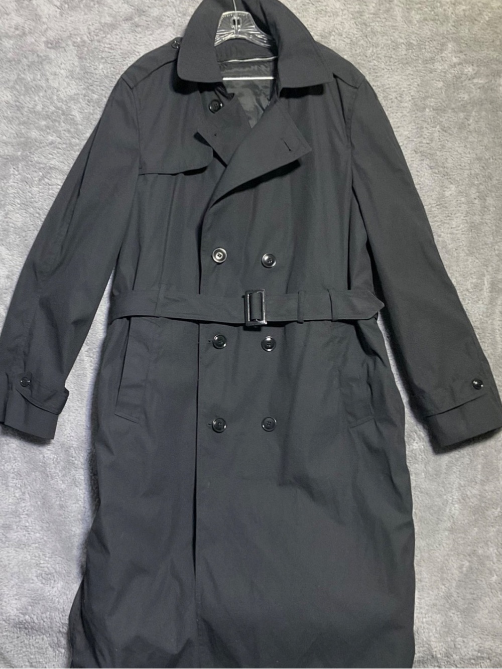 Defense Logistics Agency (DLA) Garrison Collection Black Trenchcoat SZ 44XL